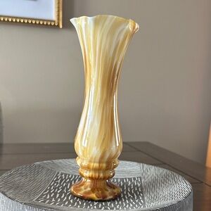 Elegant Brown and Cream Vase
